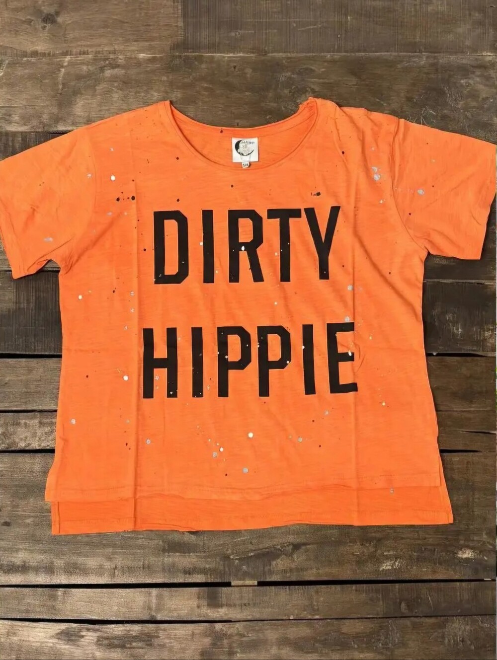 #2041 Jaded Gypsy Dirty Hippee Tee - Tangerine